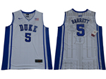 Duke Blue Devils #5 R.J. Barrett White Elite College Basketball Jersey