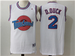 Space Jam Tune Squad #2 Daffy Duck White Movie Basketball Jersey