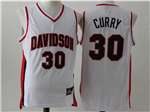 Davidson Wildcats #30 Steph Curry White College Basketball Jersey