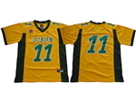North Dakota State Bison #11 Carson Wentz Yellow College Football Jersey