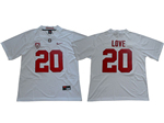 Stanford Cardinal #20 Bryce Love White College Football Jersey