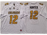 Colorado Buffaloes #12 Travis Hunter White College Football Jersey