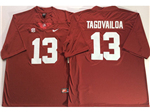 Alabama Crimson Tide #13 Tua Tagovailoa Red College Football Jersey