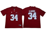 Alabama Crimson Tide #34 Damien Harris Red College Football Jersey