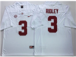 Alabama Crimson Tide #3 Calvin Ridley White College Football Jersey