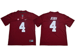 Alabama Crimson Tide #4 Jerry Jeudy Red College Football Jersey