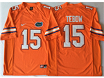 Florida Gators #15 Tim Tebow Orange College Football Jersey