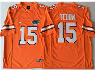 Florida Gators #15 Tim Tebow Orange College Football Jersey