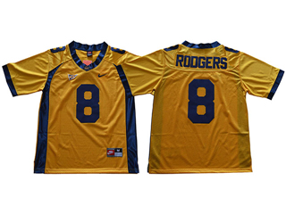 California Golden Bears #8 Aaron Rodgers Gold College Football Jersey