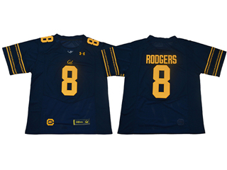 California Golden Bears #8 Aaron Rodgers Navy College Football Jersey