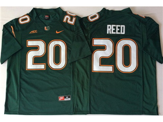 Miami Hurricanes #20 Ed Reed Green College Football Jersey