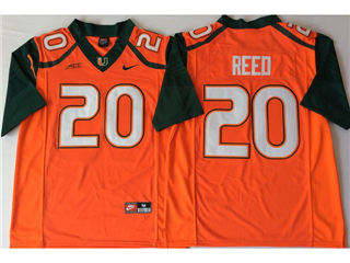 Miami Hurricanes #20 Ed Reed Orange College Football Jersey