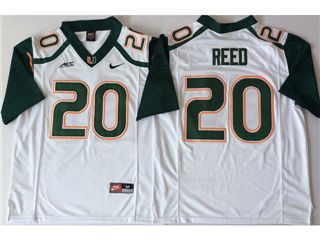 Miami Hurricanes #20 Ed Reed White College Football Jersey
