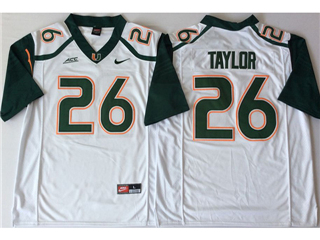 Miami Hurricanes #26 Sean Taylor White College Football Jersey