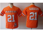 Oklahoma State Cowboys #21 Barry Sanders Youth Orange College Football Jersey
