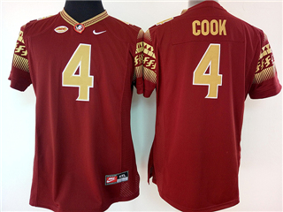 Florida State Seminoles #4 Dalvin Cook Red College Football Jersey