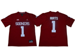 Oklahoma Sooners #1 Jalen Hurts Red College Football Jersey