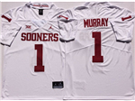 Oklahoma Sooners #1 Kyler Murray Youth White College Football Jersey