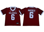 Oklahoma Sooners #6 Baker Mayfield Red Game Winning Streak College Football Jersey