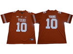 Texas Longhorns #10 Vince Young Orange College Football Jersey