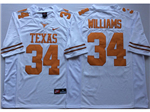 Texas Longhorns #34 Ricky Williams White College Football Jersey