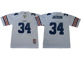 Auburn Tigers #34 Bo Jackson 1985 White College Football Jersey