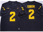 Michigan Wolverines #2 Blake Corum Navy College Football Jersey