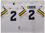 Michigan Wolverines #2 Blake Corum White College Football Jersey