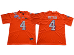 Clemson Tigers #4 Deshaun Watson Orange College Football Jersey