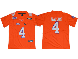 Clemson Tigers #4 Deshaun Watson Youth Orange College Football Jersey
