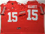 Ohio State Buckeyes #15 Ezekiel Elliott Red College Football Jersey