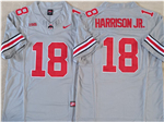 Ohio State Buckeyes #18 Marvin Harrison Jr. Gray College Football Jersey
