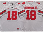Ohio State Buckeyes #18 Marvin Harrison Jr. White College Football Jersey