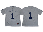 Penn State Nittany Lions #1 White College Football Jersey