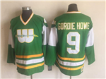 Hartford Whalers #9 Gordie Howe Vintage CCM Green Jersey
