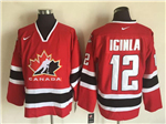 2002 Winter Olympics Team Canada #12 Jarome Iginla CCM Vintage Red Hockey Jersey