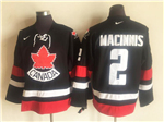2002 Winter Olympics Team Canada #2 Al MacInnis CCM Vintage Black Hockey Jersey