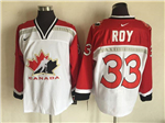 1998 Winter Olympics Team Canada #33 Patrick Roy CCM Vintage White Hockey Jersey