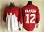 1972 Summit Series Team Canada #12 Yvan Cournoyer CCM Vintage Red Hockey Jersey