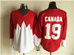 1972 Summit Series Team Canada #19 Paul Henderson CCM Vintage Red Hockey Jersey