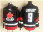 2002 Winter Olympics Team Canada #9 Sidney Crosby CCM Vintage Black Hockey Jersey