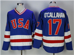 1980 Winter Olympics Team USA #17 Jack O'Callahan CCM Vintage Blue Hockey Jersey