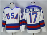1980 Winter Olympics Team USA #17 Jack O'Callahan CCM Vintage White Hockey Jersey
