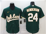 Oakland Athletics #24 Rickey Henderson Green 2020 Cool Base Jersey