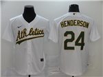 Oakland Athletics #24 Rickey Henderson White 2020 Cool Base Jersey