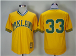 Oakland Athletics #33 Jose Canseco Gold Turn Back The Clock Copperstown Collection Jersey