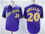 Arizona Diamondbacks #20 Luis Gonzalez Throwback Purple Jersey