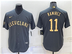 Cleveland Guardians #11 Jose Ramirez Charcoal 2022 MLB All-Star Game Cool Base Jersey