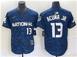 National League Atlanta Braves #13 Ronald Acuna Jr. Navy 2023 MLB All-Star Game Jersey