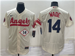 Los Angeles Angels #14 Tyler Wade Mike Trout Cream 2022 City Connect Flex Base Jersey